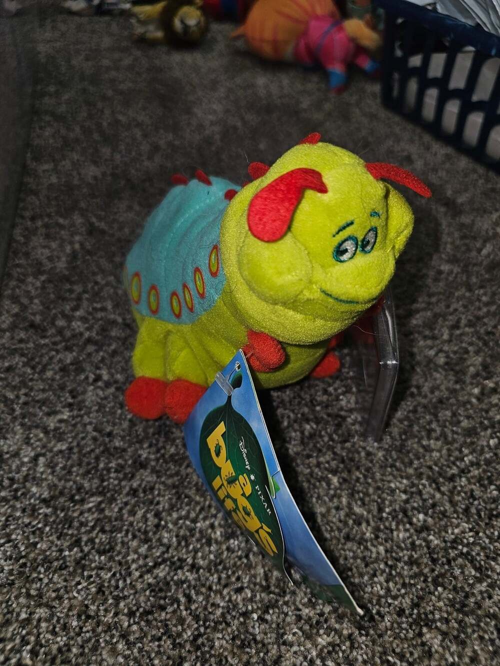 Disney Store A Bug's Life Mini Bean Bag Heimlich 9 Inch Plush